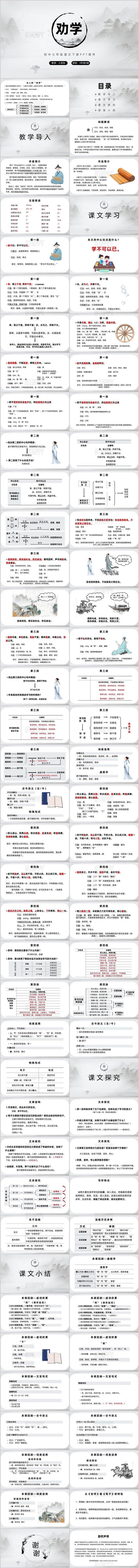 中国风劝学初中语文七年级下册PPT课件初中七年级语文下册课件