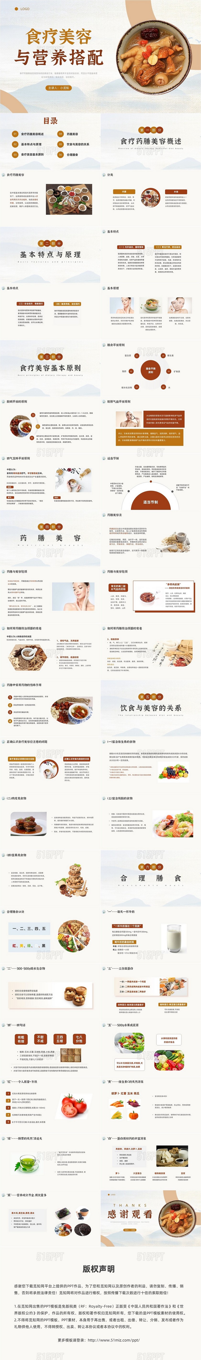 中医美容中国风食疗美容与营养搭配膳食中医培训讲座课件