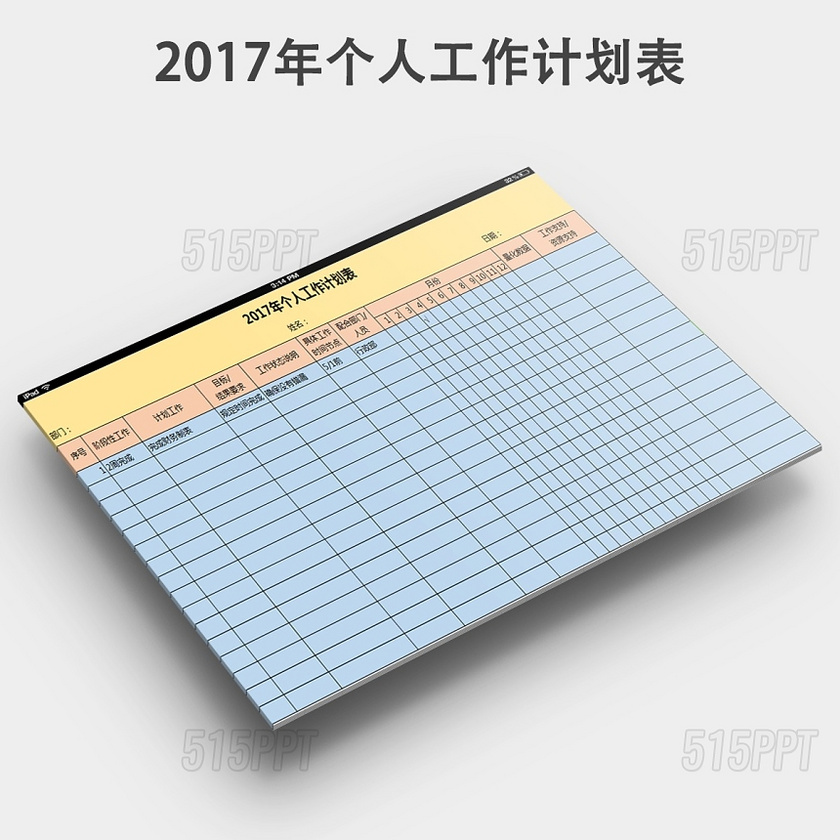 2017年个人工作计划表