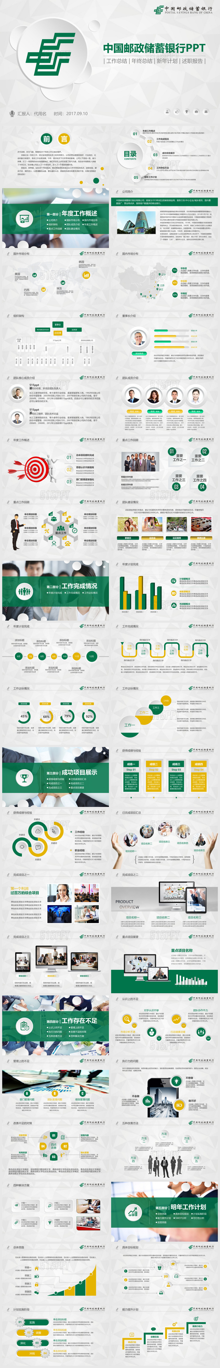 中国邮政储蓄银行PPT模板