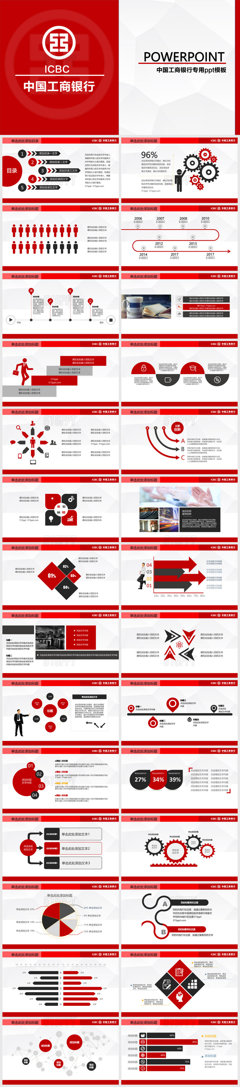 中国工商银行专用PPT模板