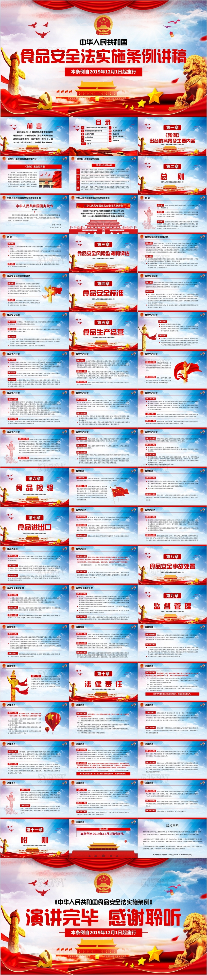 学习中华人民共和国食品安全法实施条例讲稿党政党课PPT模板
