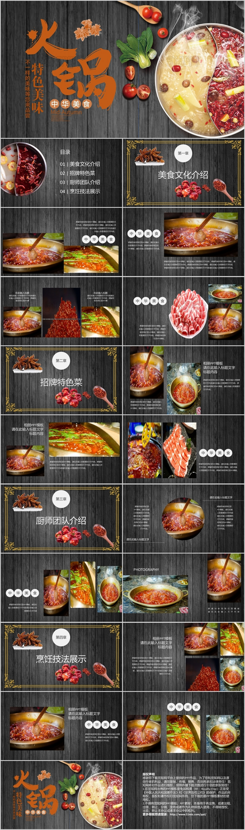 中国美食介绍火锅ppt 火锅餐厅介绍ppt