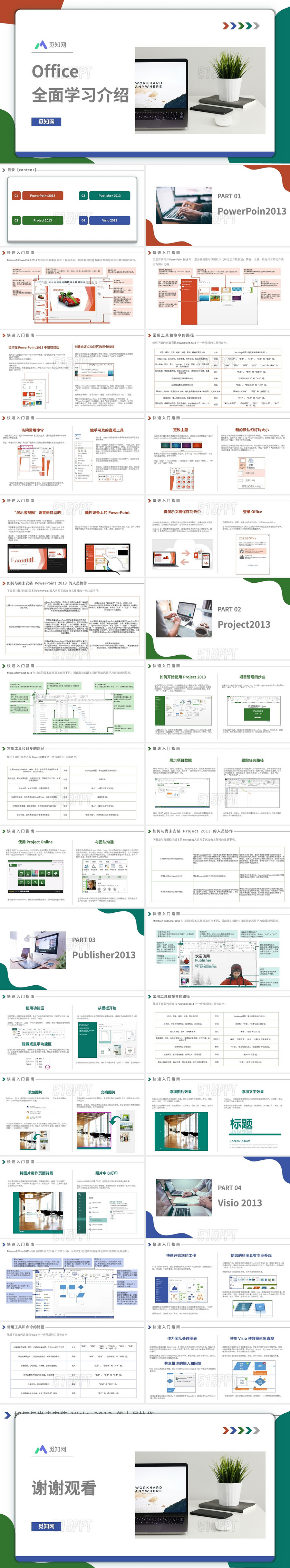 白色简约商务office全面学习课件powerpoint培训