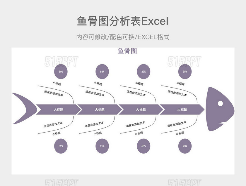 紫色鱼骨图