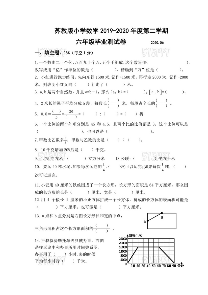 苏教版小升初数学试卷