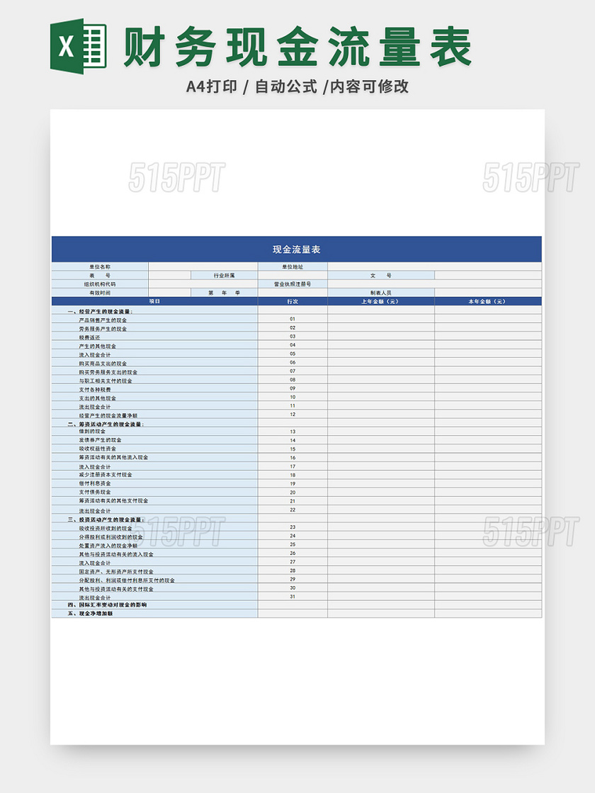 现金流量表