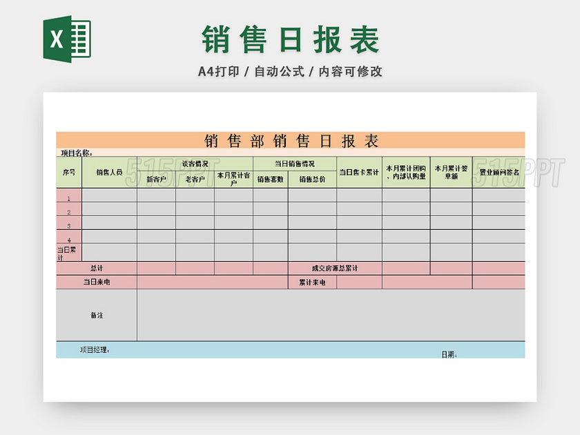 房地差销售日报详情表