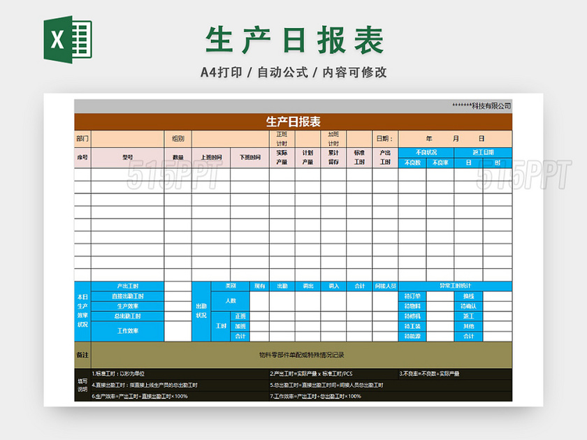 生产计划详情统计表