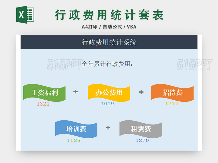 行政费用统计系统套表