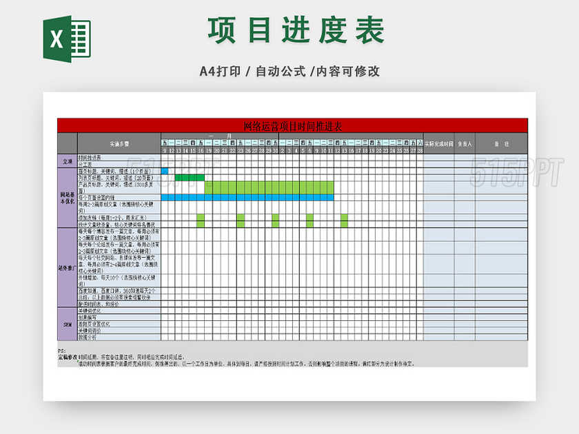 公司项目流程安排表