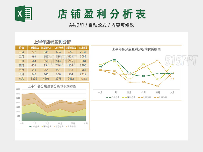 记账本财务收支盈利记录表