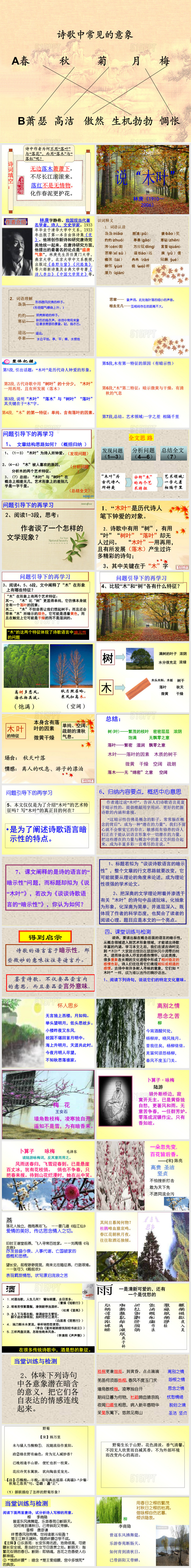 【精品】《说木叶》优秀课件.ppt