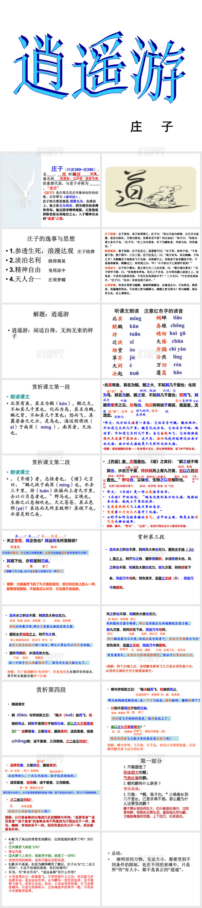 逍遥游第一课时(字词翻译)