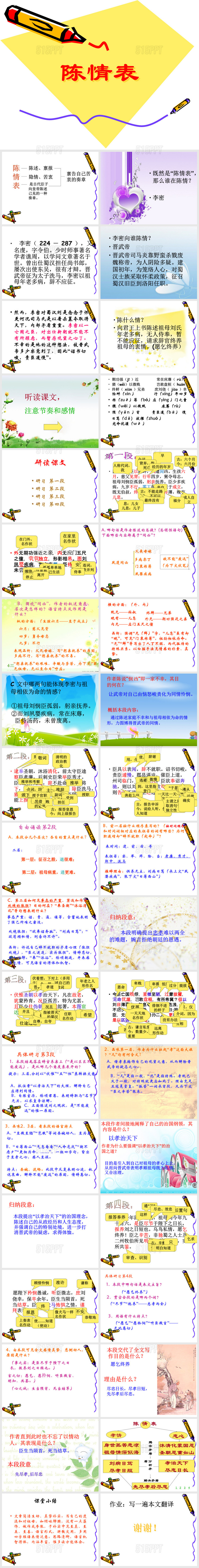 《陈情表》完整课件