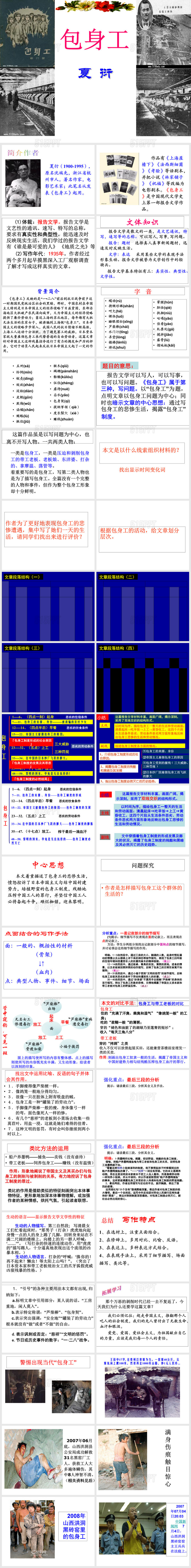 《包身工》优秀课件ppt