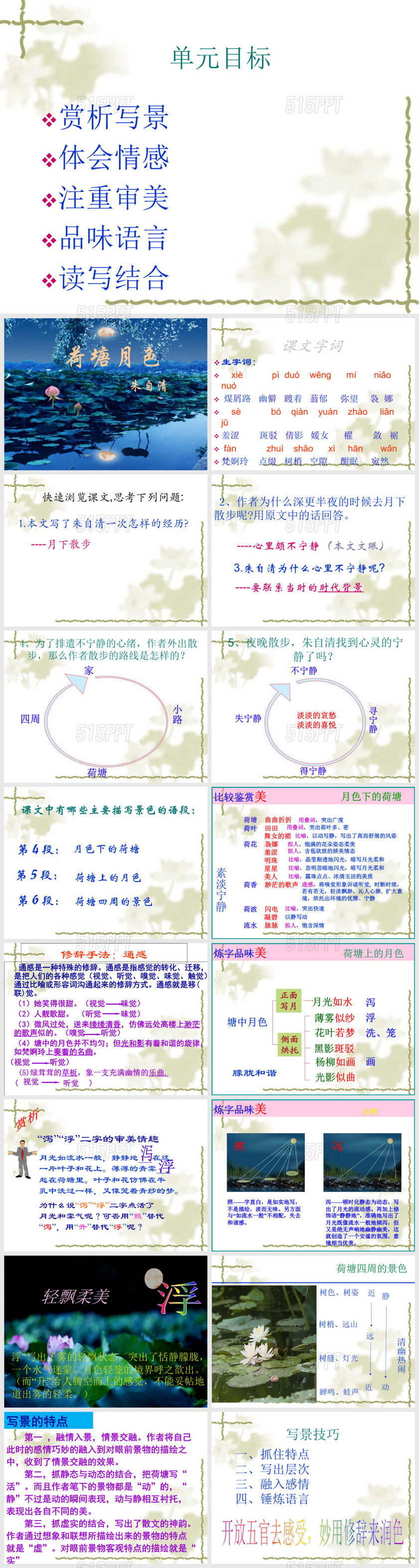 《荷塘月色》优秀ppt课件解析