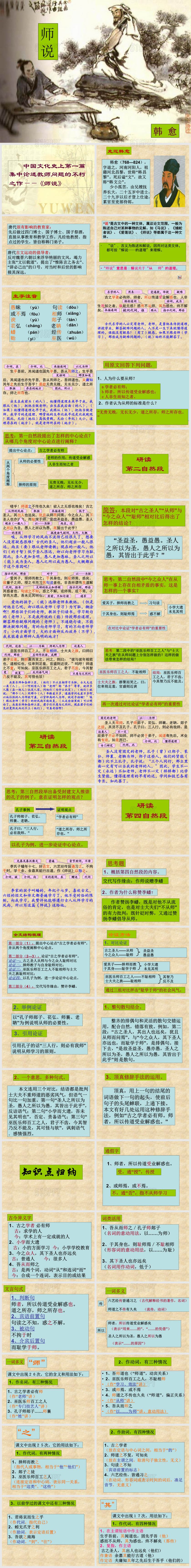 《师说》带原文和翻译实用