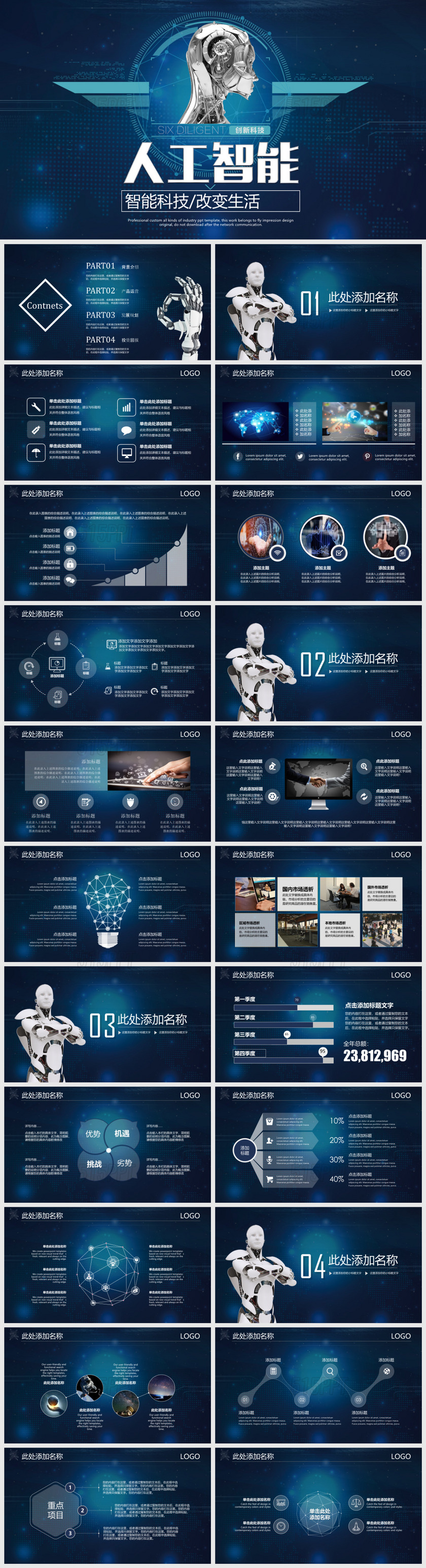 大气科技感公司简介企业宣传产品介绍科技感+PPT模板