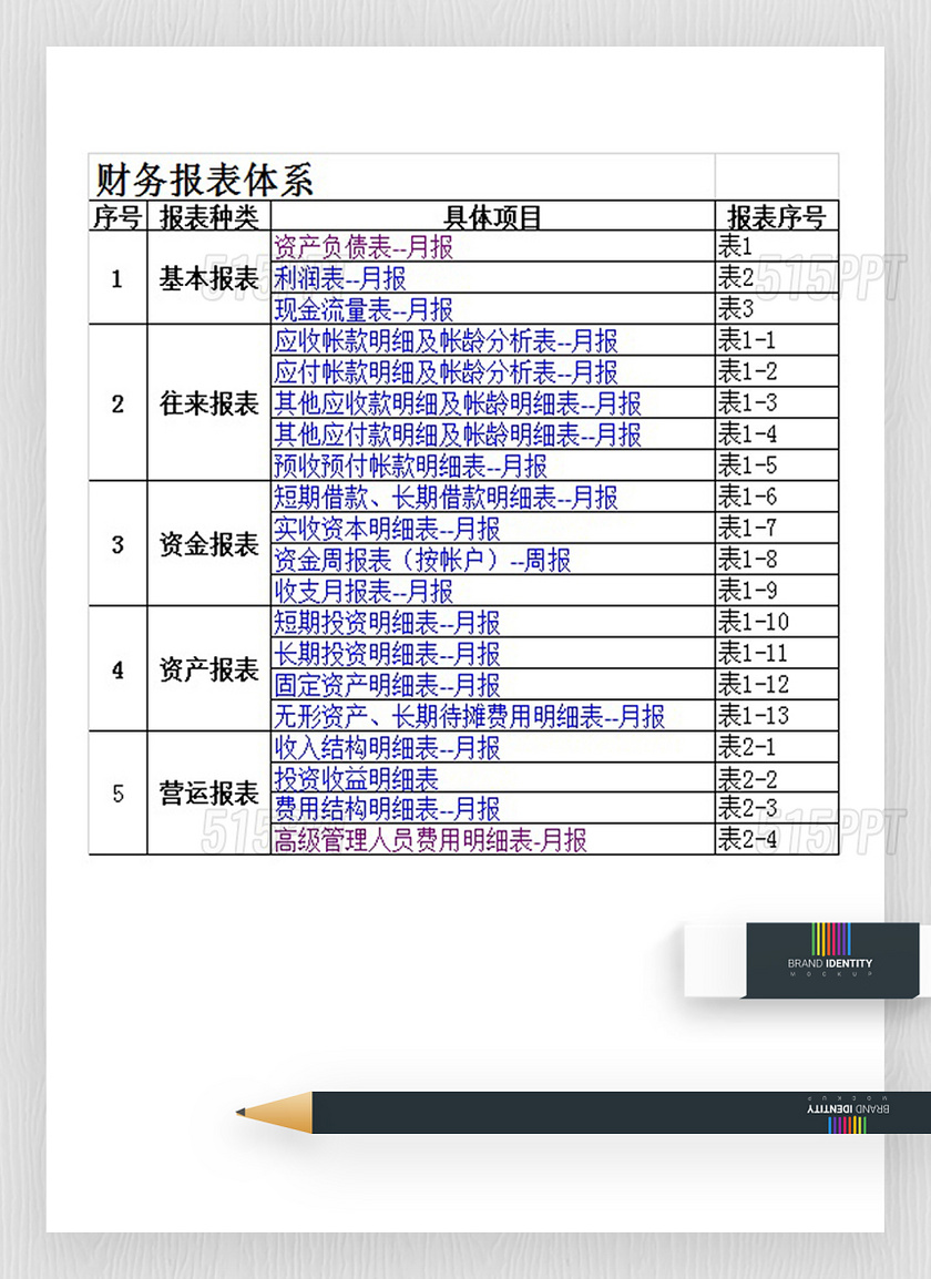 财务报表模板全套