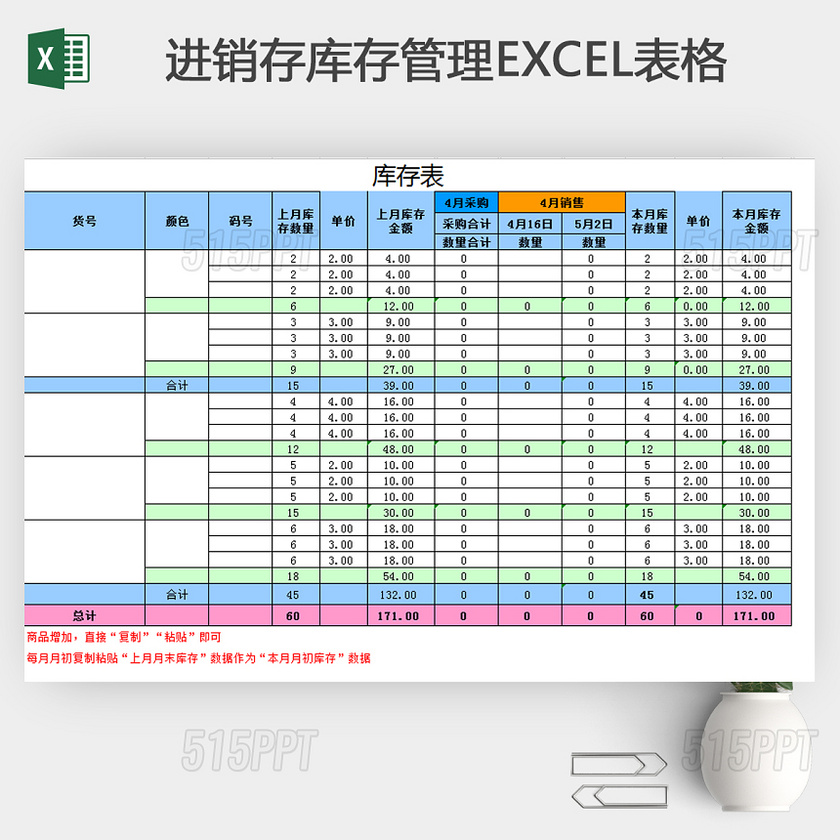 进销存库存管理EXCEL表格进销存表格 excel表格 表格