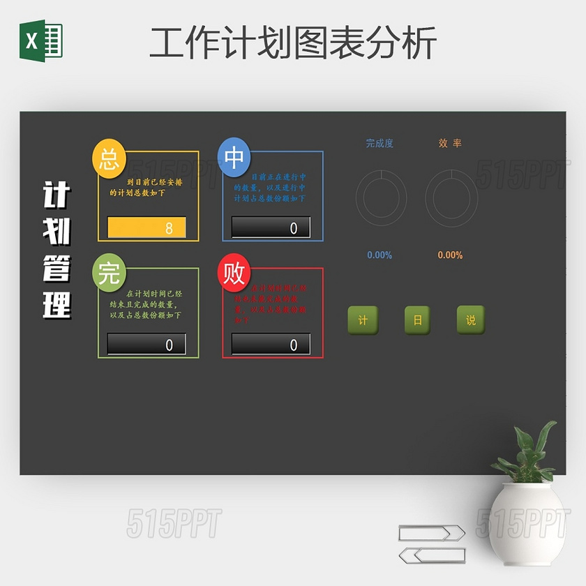 个人日常生活工作计划日程进度管理系统表格