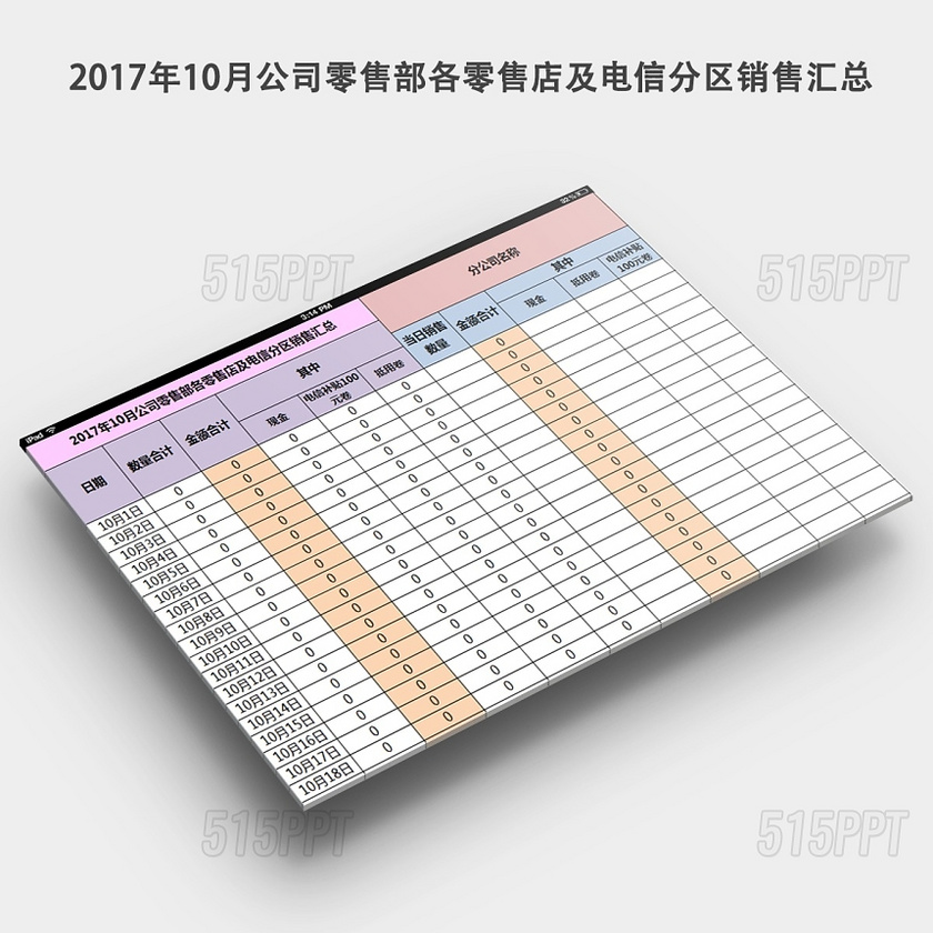 进销存日报表及零售汇总表格