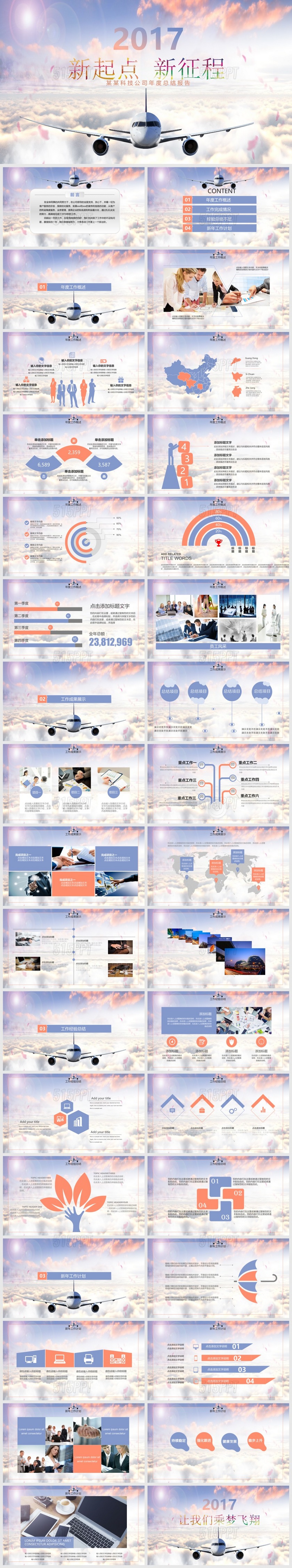新起点 新征程科 技公司年度总结报告PPT模板