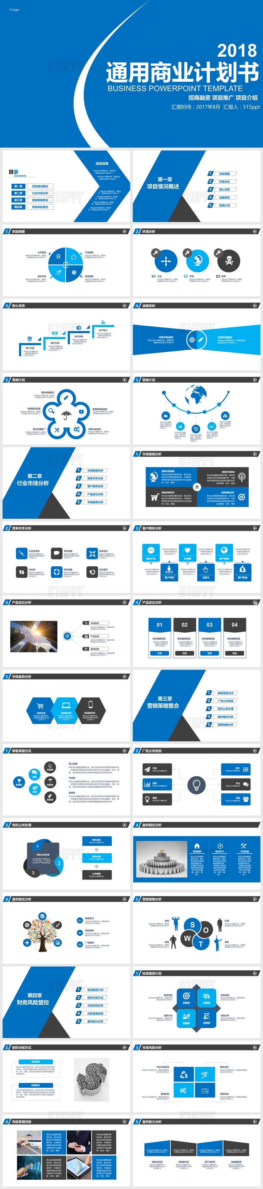 通用商业计划书PPT模板