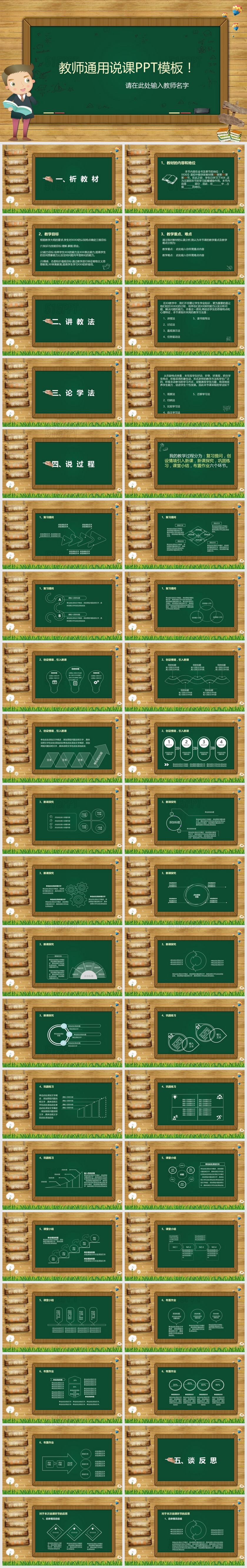 教师通用教课PPT模板