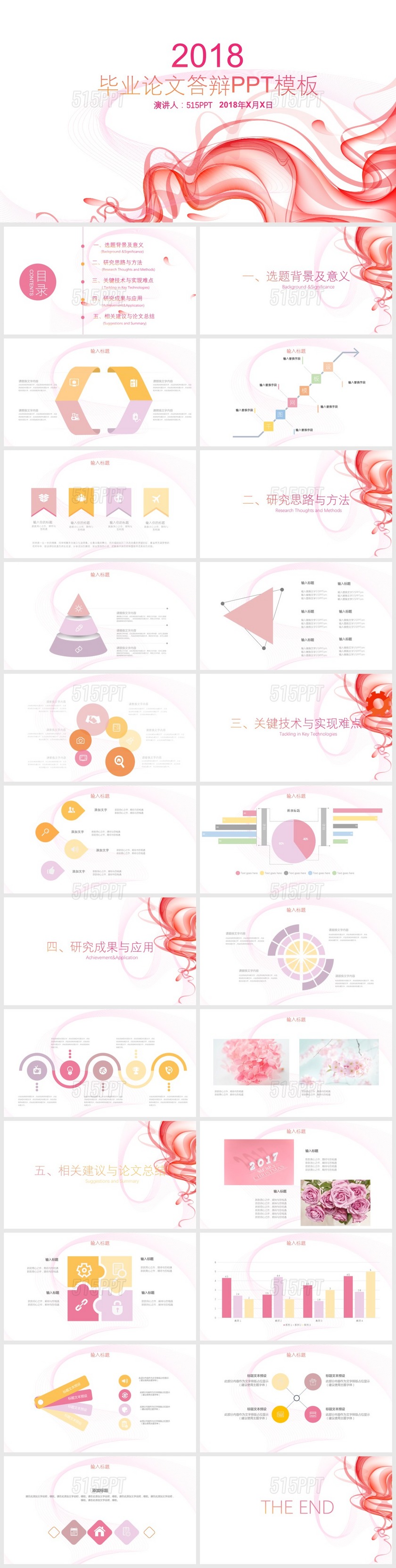 2018毕业论文答辩PPT模板