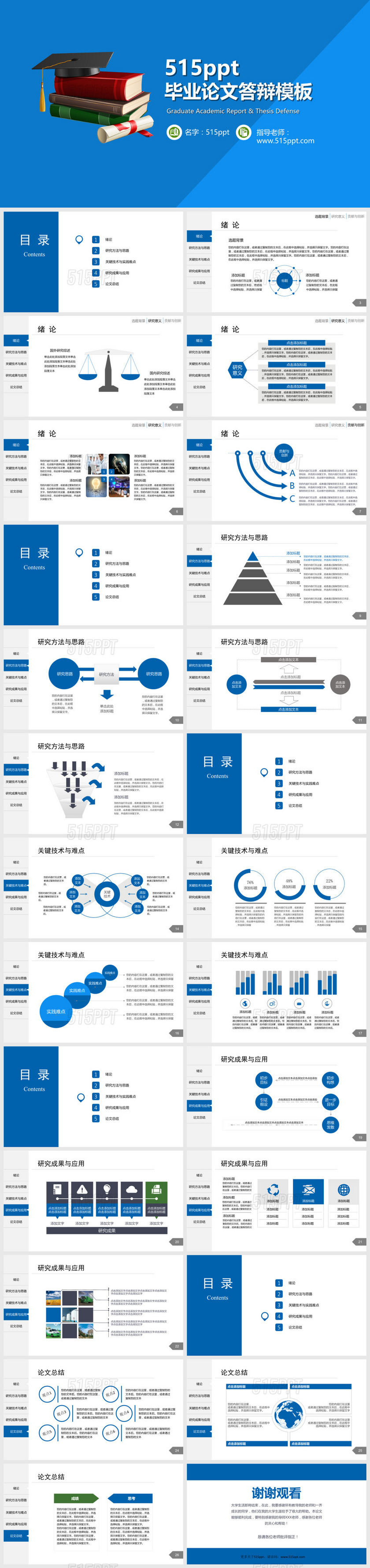毕业论文答辩PPT模板