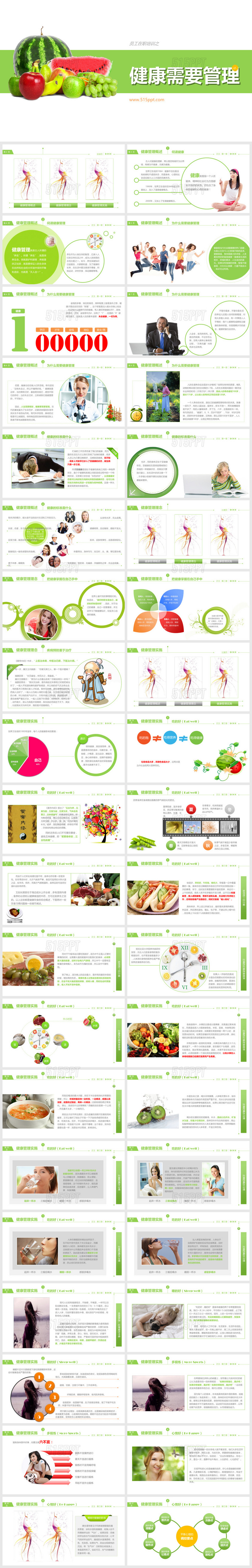健康需要管理PPT模板