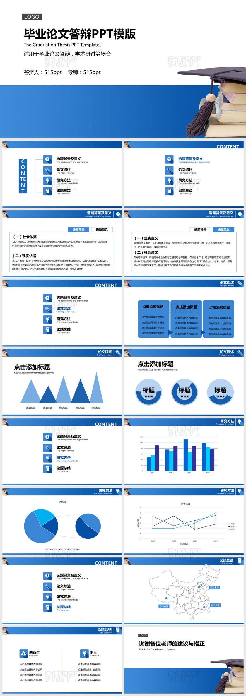 毕业论文答辩PPT模板