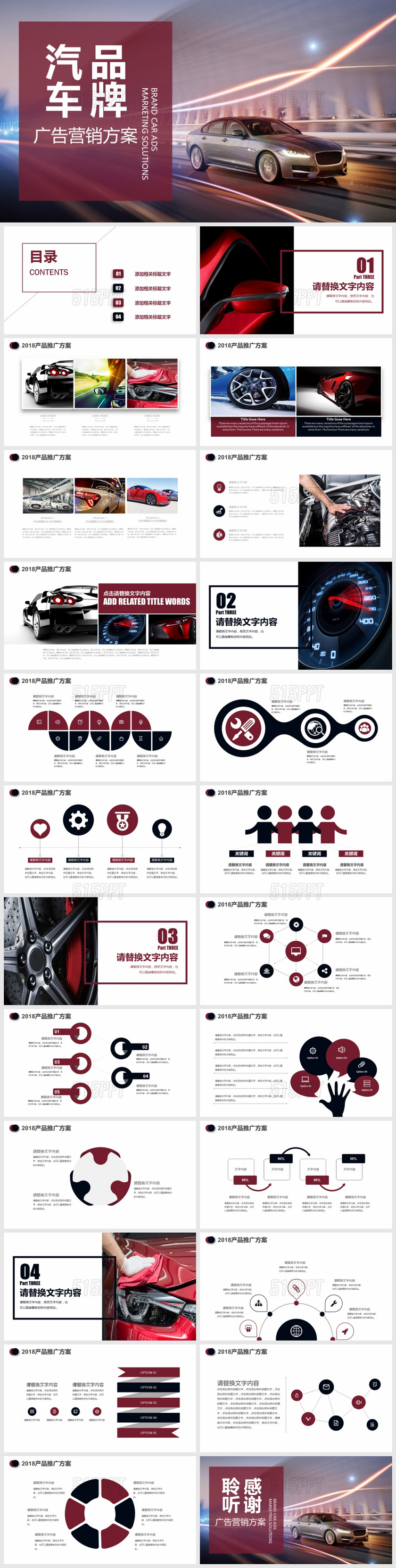 汽车品牌广告营销方案PPT模版