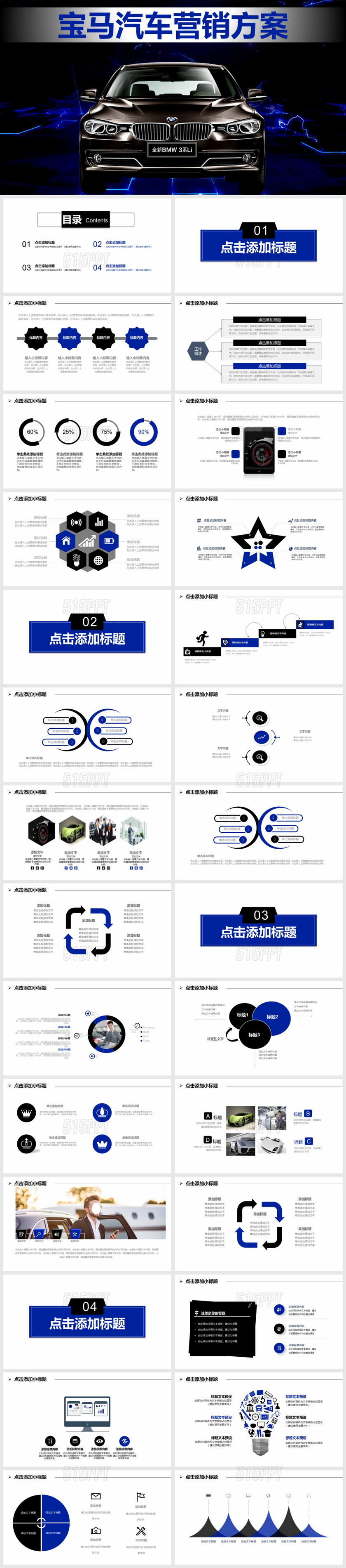 宝马汽车营销方案PPT模版