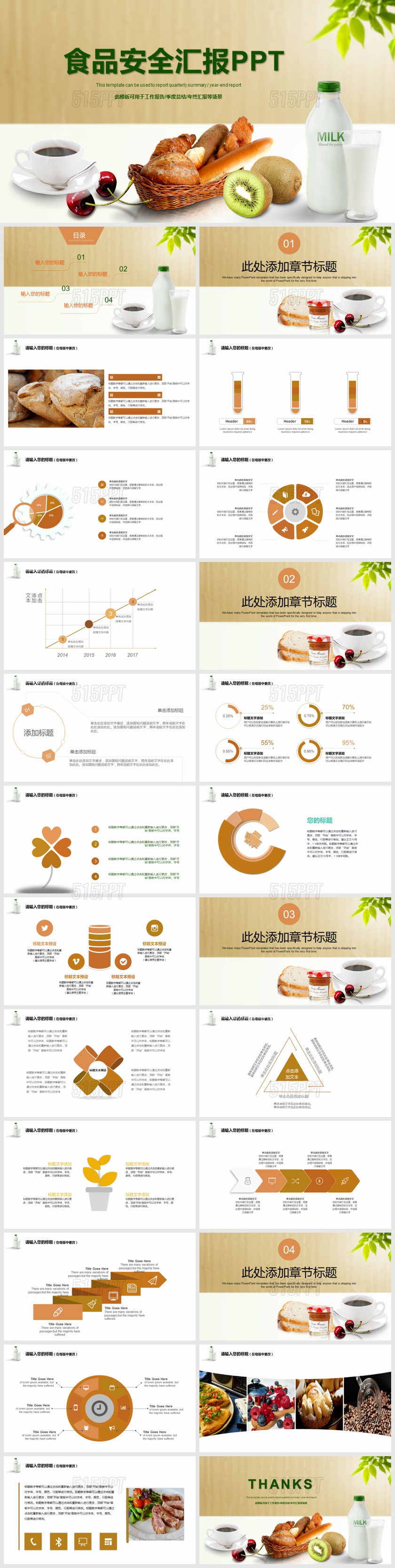 食品安全汇报PPT模版