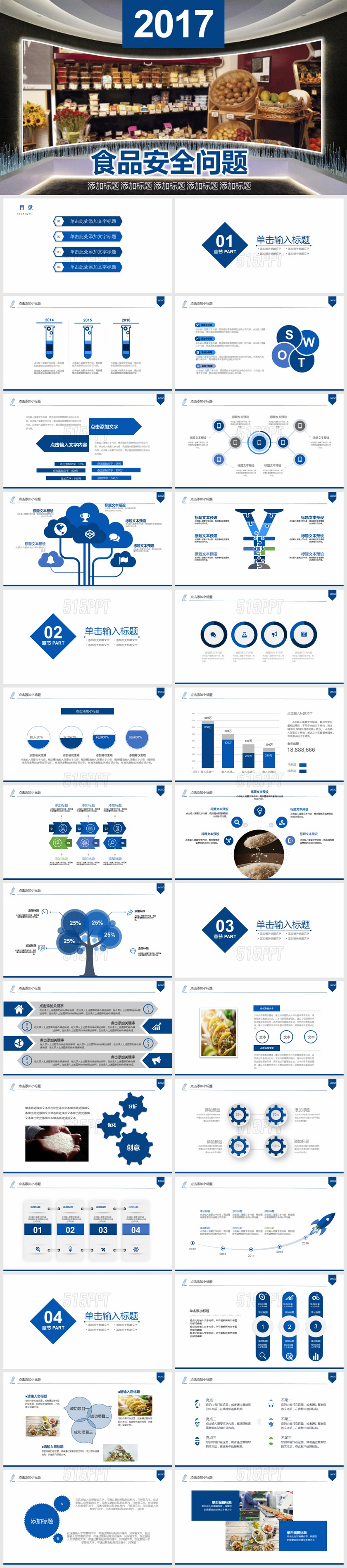 食品安全问题PPT模板