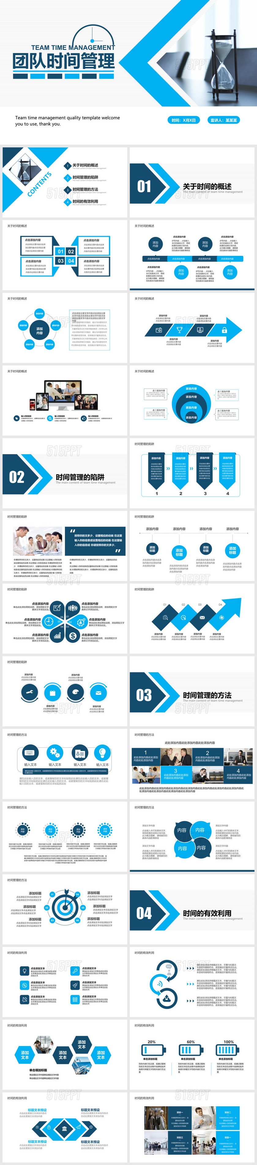 团队时间管理培训动态PPT模板